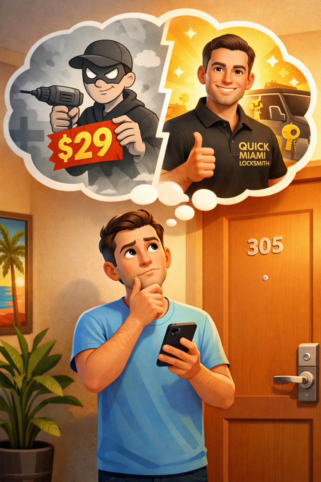 Professional and reliable lock replacement vs. amateur